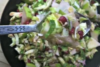 Crisp Brussels Slaw with Apple and Pomegranate