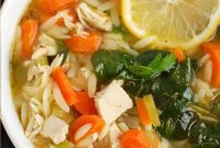 Sunshine Lemon Chicken Orzo Soup