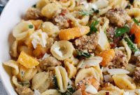 Golden Butternut Squash Pasta with Savory Sausage