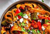 Rustic Ratatouille Pappardelle
