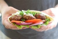 Zesty Mediterranean Burger with Cooling Mint Yogurt