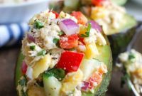 Tropical Tuna Avocado Boats
