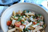 Vibrant Shrimp, Kale & Artichoke Pasta