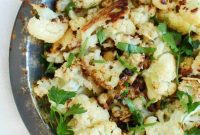 Crispy Parmesan Garlic Roasted Cauliflower