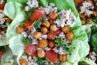 Mediterranean Sorghum Tabbouleh Chickpea Lettuce Wraps