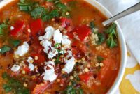 Roasted Red Pepper & Tomato Bulgur Soup