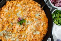 Ultimate Buffalo Queso Chicken Dip