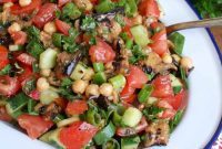 Zesty Mediterranean Eggplant and Chickpea Salad