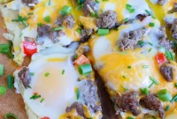 Golden Turkey Sausage and Egg Puff Pastry Pizza