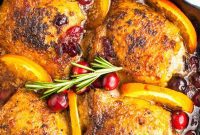 Sweet and Tangy Cranberry Chicken Thighs