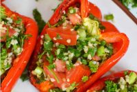 Zesty Tabbouleh Stuffed Bell Peppers