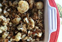Golden Roasted Cauliflower with Almond Panko Crumble