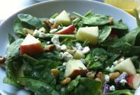 Apple, Walnut & Chevre Spinach Medley