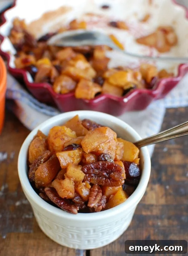 Butternut Squash Apple Bake in small bowl