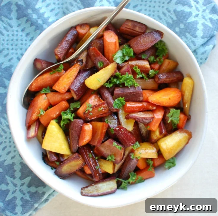 Balsamic Roasted Carrots with Spoon