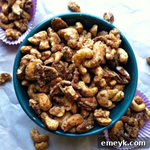 Sweet and Spicy Nut Mix in a bowl