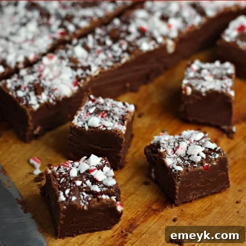 Peppermint Mocha Fudge - a rich and festive candy