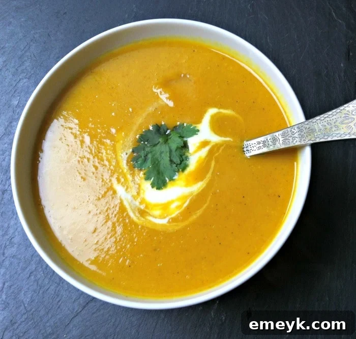 Warm and Creamy Curried Coconut Butternut Squash Soup