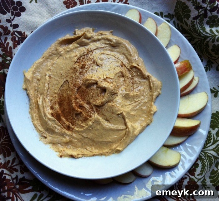Delightful Pumpkin Dip with Apples and Pita Chips