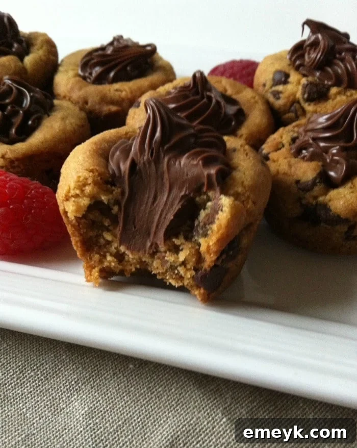 Perfectly baked Gluten-Free Nutella Chocolate Chip Cookie Cups