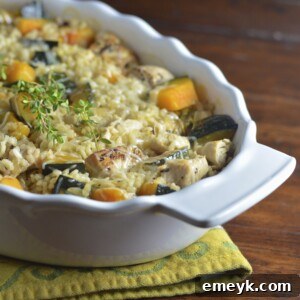 Baked Chicken Kabocha Squash Risotto Recipe on a yellow napkin, ready to be served.