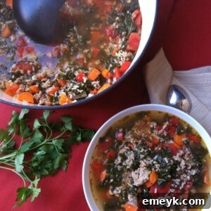Nourishing Turkey Kale and Brown Rice Bowl 5 Turkey Kale Brown Rice Soup