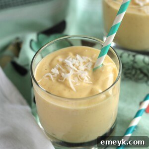 Mango Coconut Paradise 5 Coconut Mango Smoothie - A vibrant, healthy drink recipe