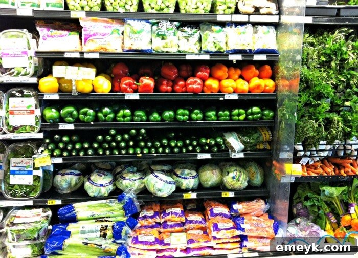 Vibrant Thai Slaw with Sweet Cilantro Lime Dressing 4 Abundant fresh fruits and vegetables displayed beautifully at Mariano's