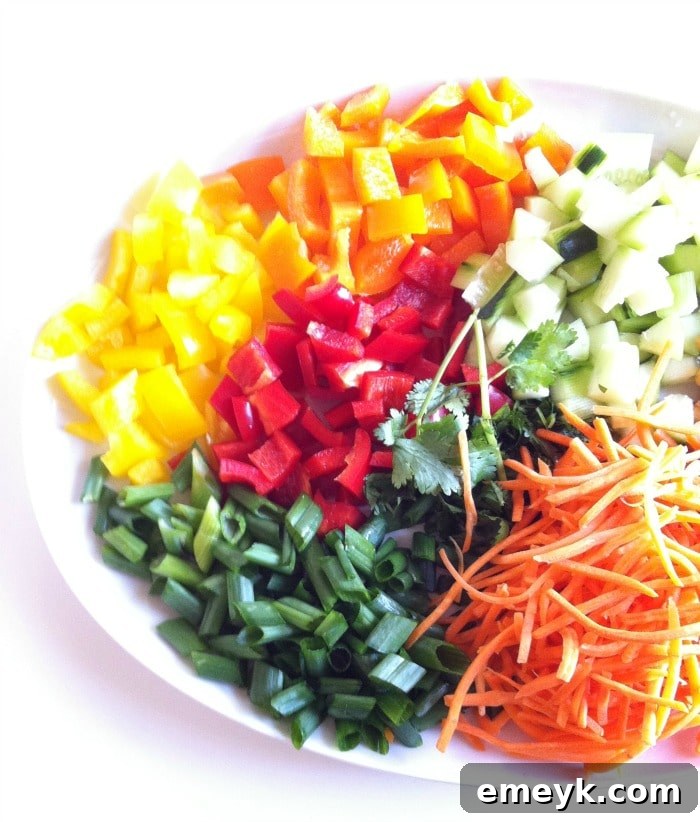 Vibrant Thai Slaw with Sweet Cilantro Lime Dressing 5 Fresh ingredients for Rainbow Thai Coleslaw sourced from Mariano's market