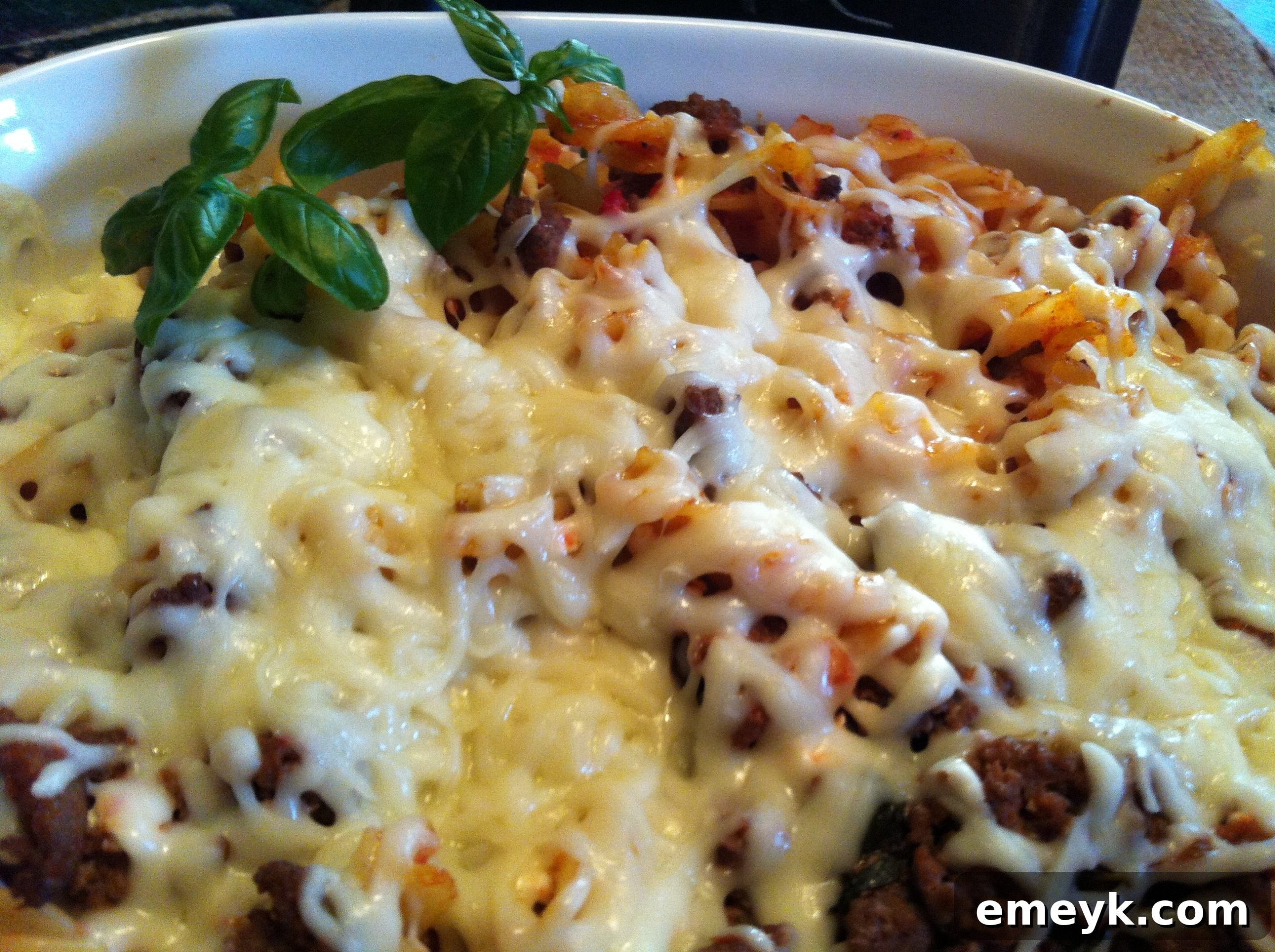 Delicious and Simple Easy Italian Pasta Bake fresh from the oven, perfect for family dinners