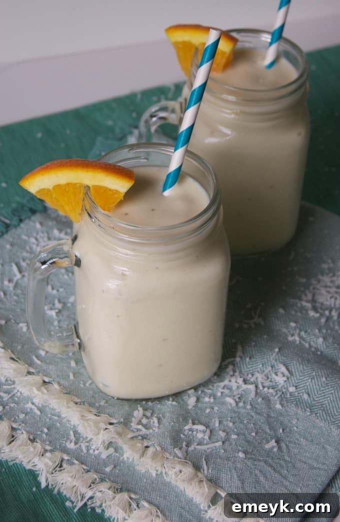 Tropical Banana Pineapple Orange Smoothie