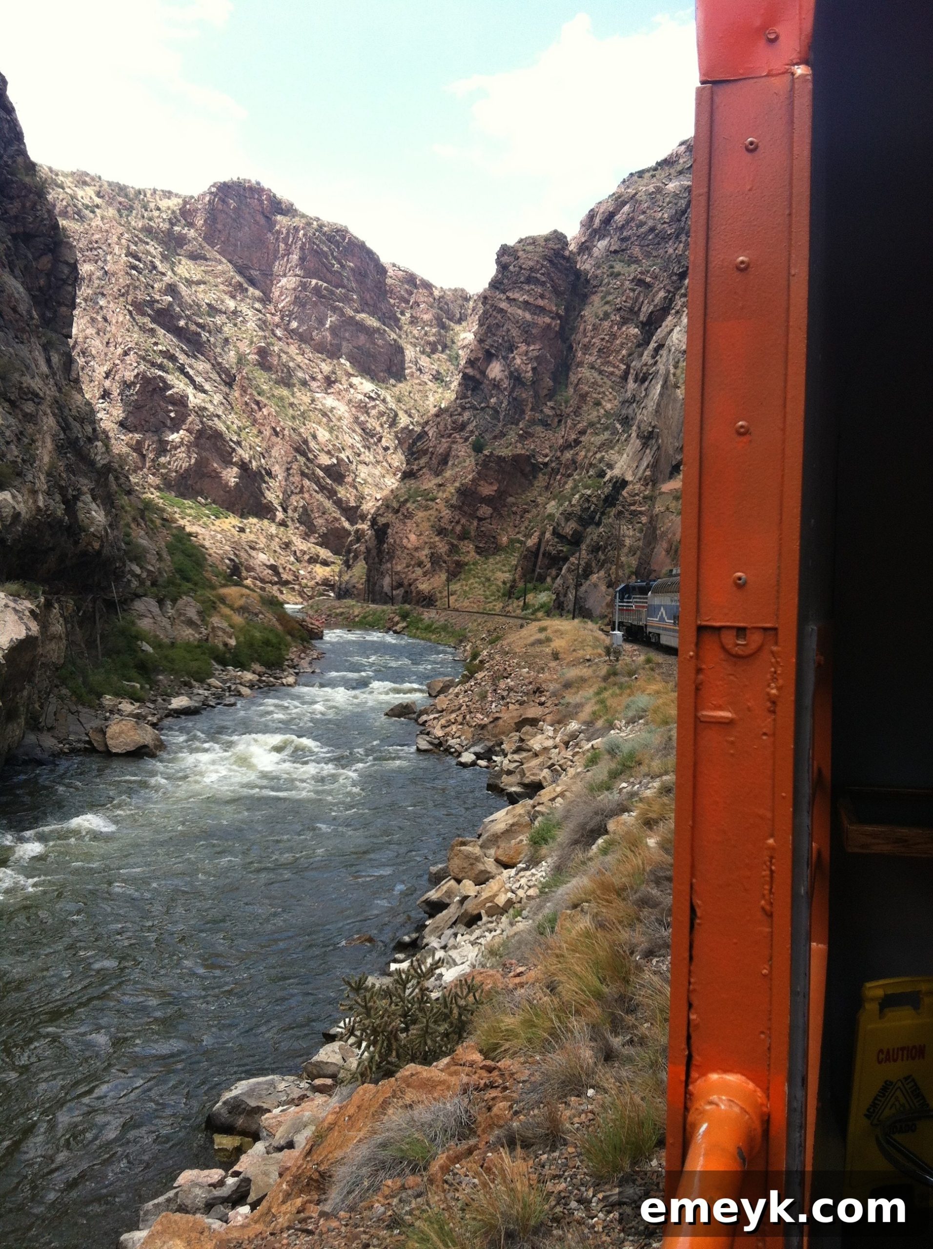 Boy on Scenic Colorado Train Ride