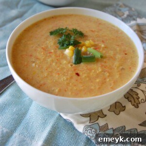 Vegetable Corn Chowder served in a bowl