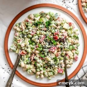 Edamame Chickpea Feta Salad with Lemon Tahini Dressing 1200 x 1200