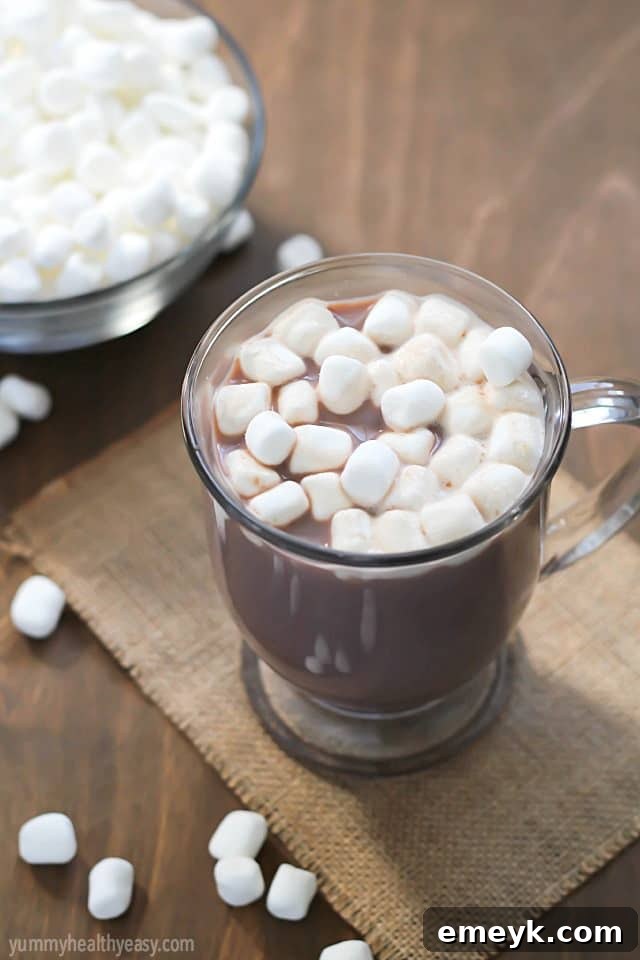 Crockpot Hot Chocolate with marshmallows