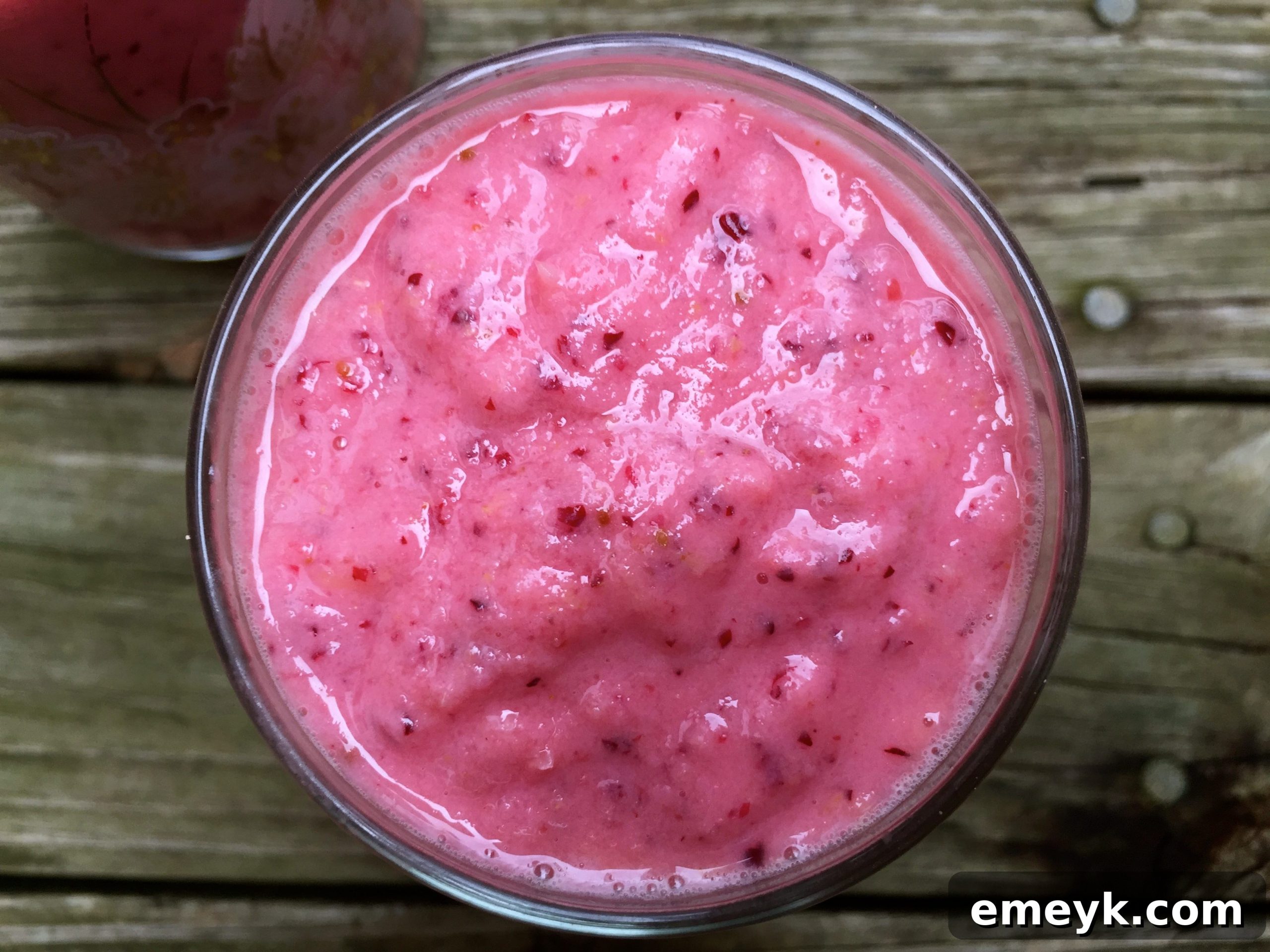 Vibrant Cranberry Pear Orange Smoothie in a glass