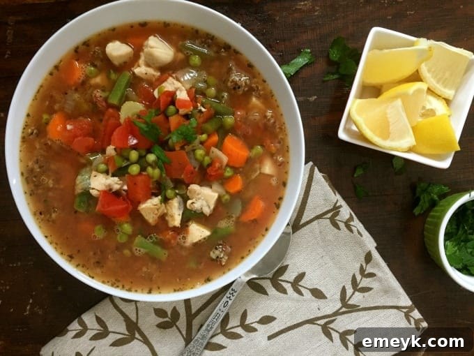 Hearty Chicken and Quinoa Delight 4 Chicken Quinoa Soup - Delicious and healthy comfort food