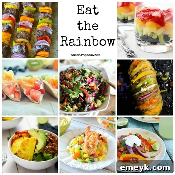 Embrace the Colors of Wellness 2 Eat the Rainbow - A vibrant platter showcasing a diverse array of colorful fruits and vegetables like berries, leafy greens, citrus, and bell peppers