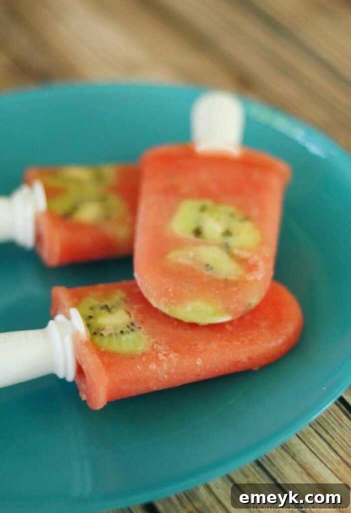 Embrace the Colors of Wellness 47 Watermelon Kiwi Popsicles, refreshing homemade fruit popsicles