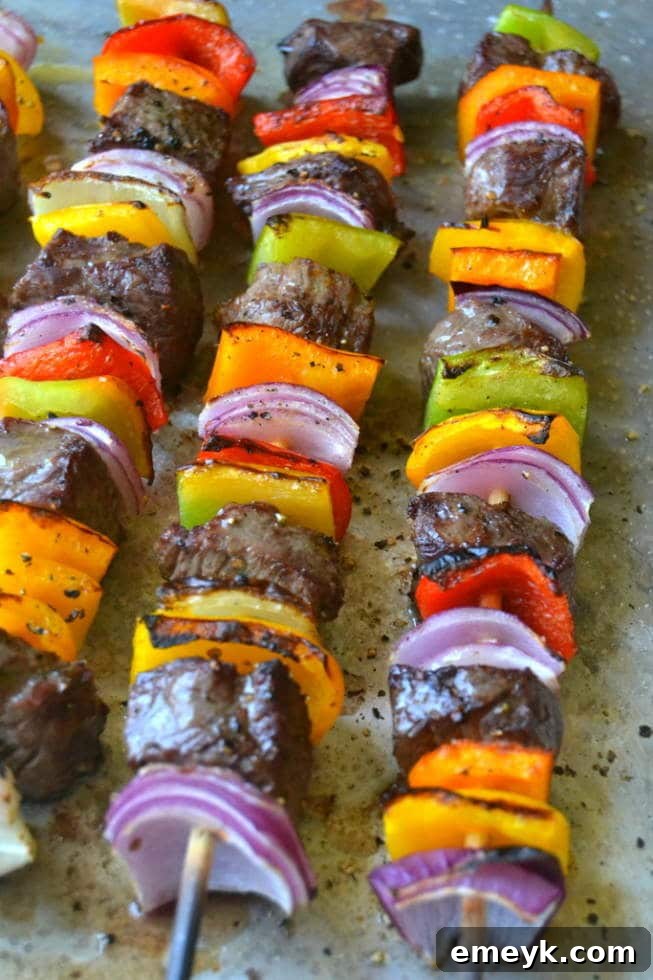 Embrace the Colors of Wellness 39 Steak Fajita Skewers with Cilantro Pesto, colorful skewers with marinated steak and vegetables
