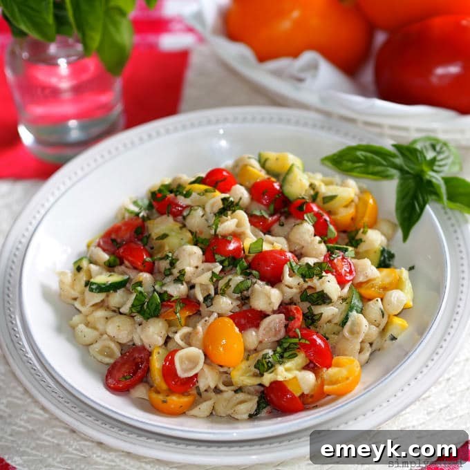 Embrace the Colors of Wellness 44 Summer Pasta Salad with Boursin, a creamy and flavorful pasta salad