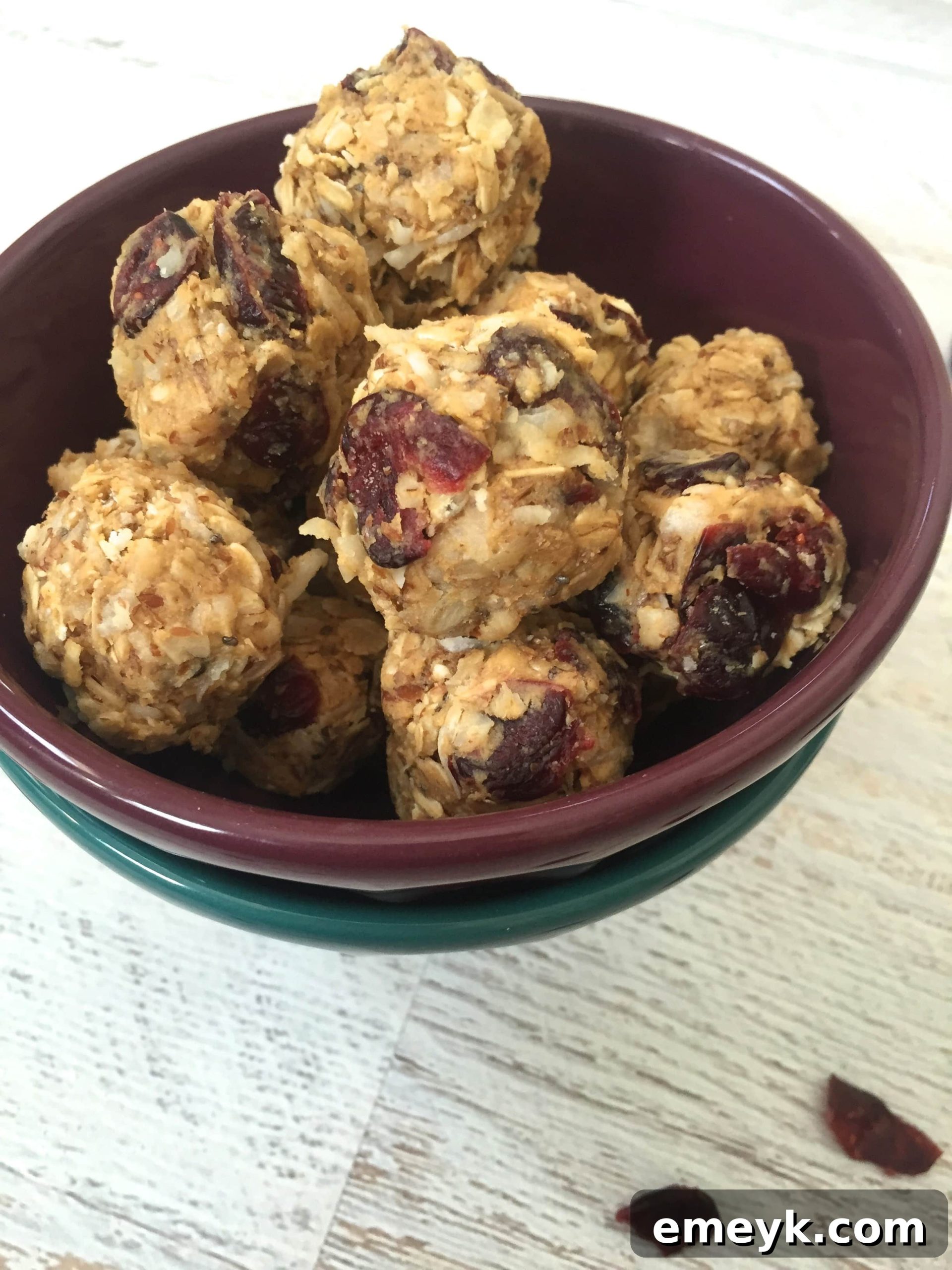 Quick Coconut Cranberry Fuel Bites 3 No Bake Coconut Cranberry Energy Bites