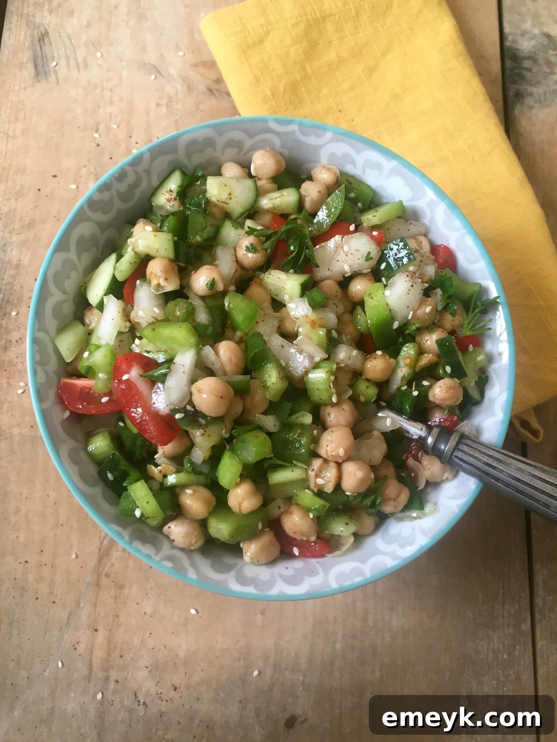 Vibrant Chopped Chickpea Salad 2 Vibrant Chopped Chickpea Salad with fresh ingredients