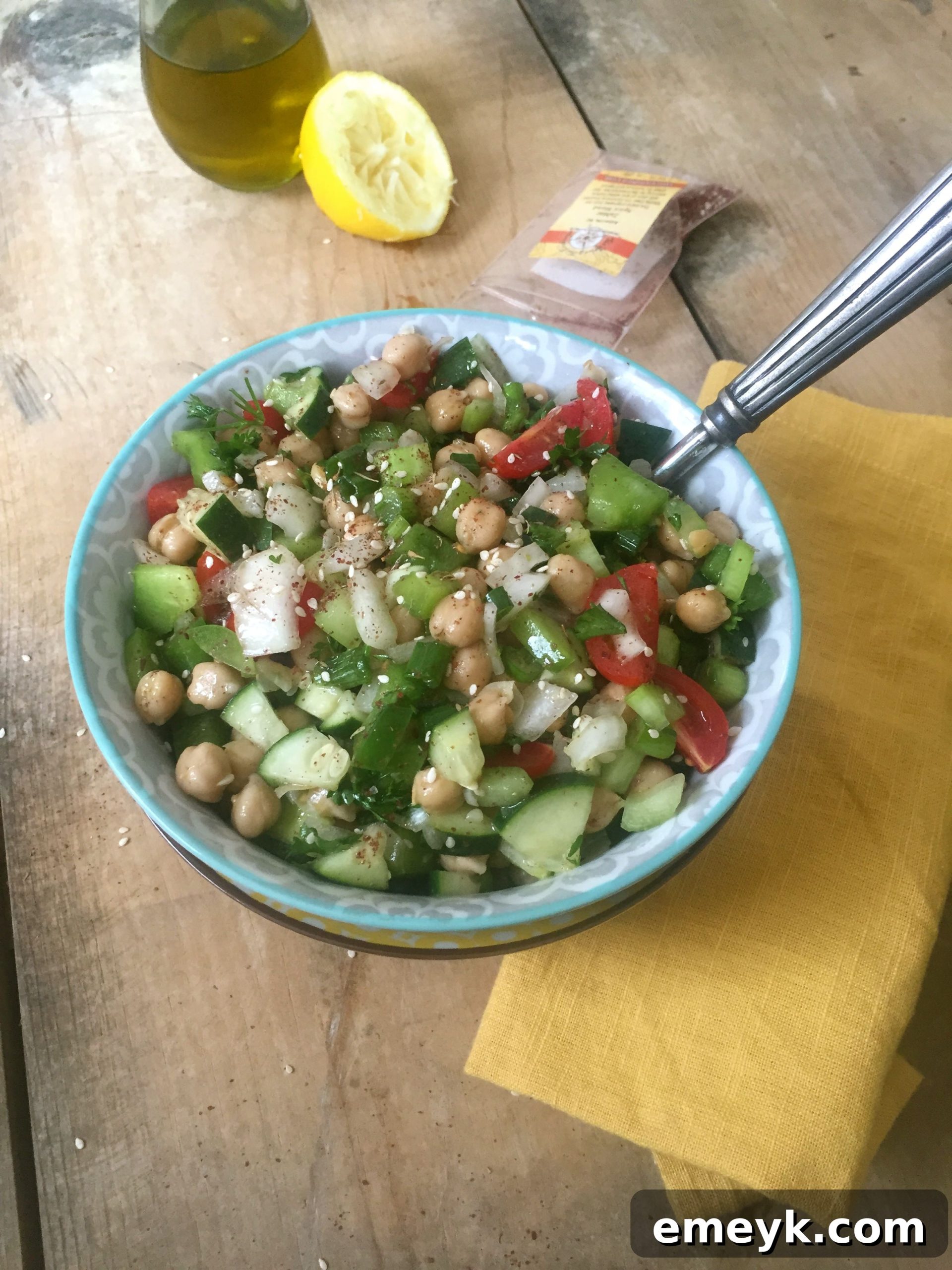 Vibrant Chopped Chickpea Salad 6 Chopped Chickpea Salad with lemon and spices