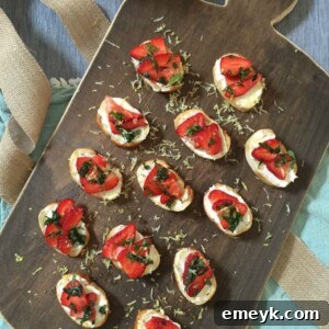 Strawberry Mint Crostini with Lemon Honey Drizzle