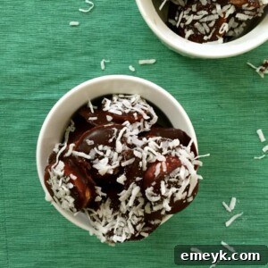 Frozen Chocolate Coconut Banana Bites - Finished Product