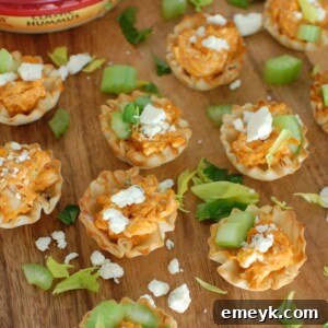 Buffalo Chicken Hummus Bites
