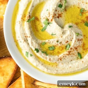 Close-up of a bowl of Baba Ghanoush