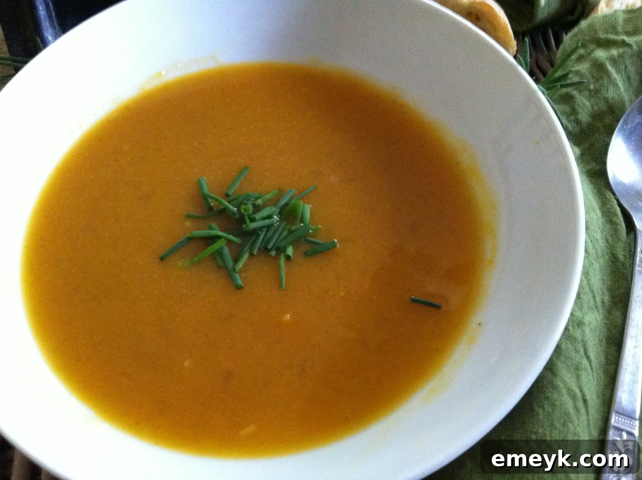 Delicious Butternut Squash Soup Two bowls of perfectly garnished Roasted Butternut Squash Soup