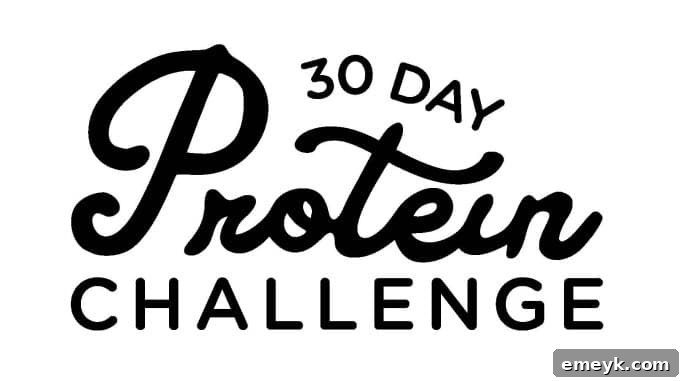 Logo for the 30-Day Protein Challenge, promoting beef as a protein source.